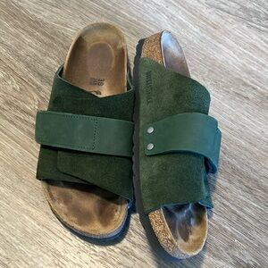 Birkenstock Forest Green Suede Sandals